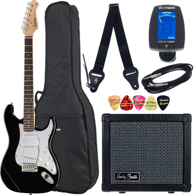 set completo Chitarra elettrica + amplificatore + accessori ST20bk